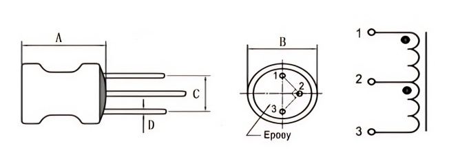 China 3 Pin Radial Lead Inductors